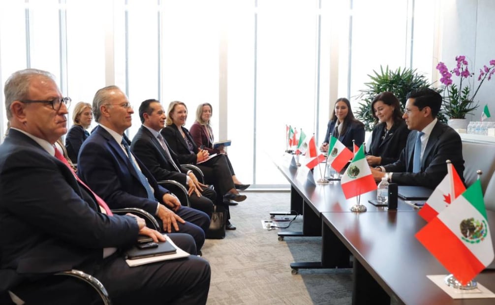 Roberto Velasco encabeza encuentro con Cámara de Comercio Canadiense este lunes 16 de febrero de 2026. Foto: Especial