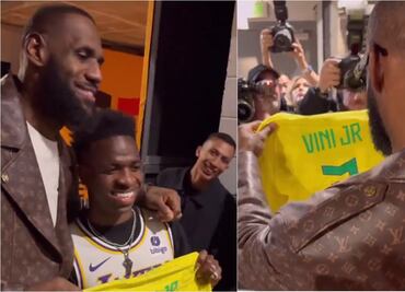 VIDEO: El épico encuentro entre LeBron James y Vinicius Júnior en el partido de los Lakers