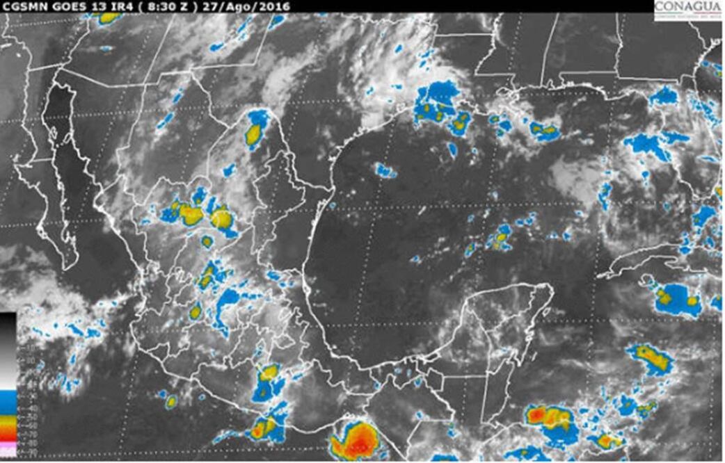 El SMN informó que también provocará lluvias con intervalos de chubascos en Coahuila, Nuevo León, Colima, Michoacán, Aguascalientes, Guanajuato, Querétaro, Puebla y Tlaxcala (CONAGUA)
