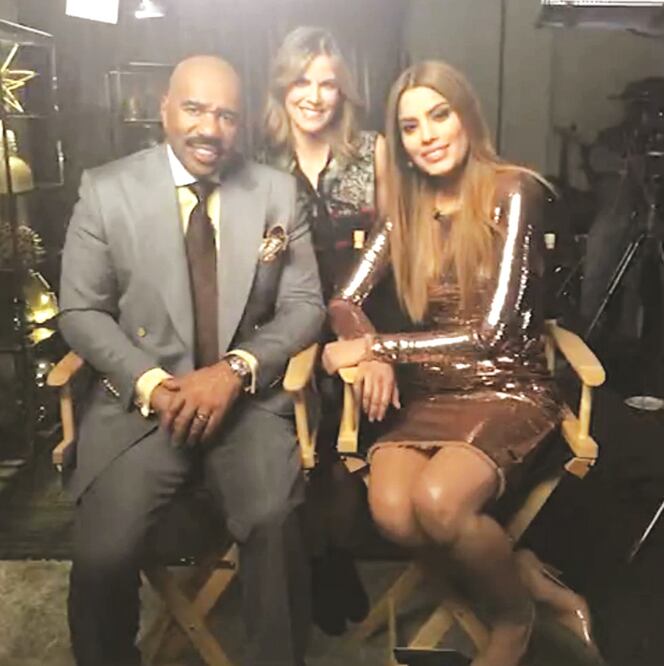 Harvey había buscado encontrarse con Miss Colombia minutos después de la ceremonia en la que cometió el error (ESPECIAL)