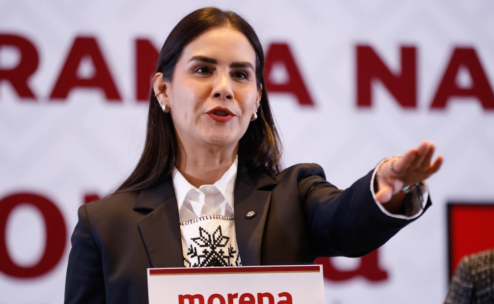 La coordinadora estatal en defensa de la transformación y la soberanía nacional en Colima, Rosi Bayardo. Foto: Diego Simón Sánchez / EL UNIVERSAL