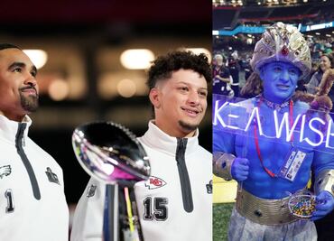 Genio cumple el deseo de jugadores de Chiefs y Eagles previo al Super Bowl LIX