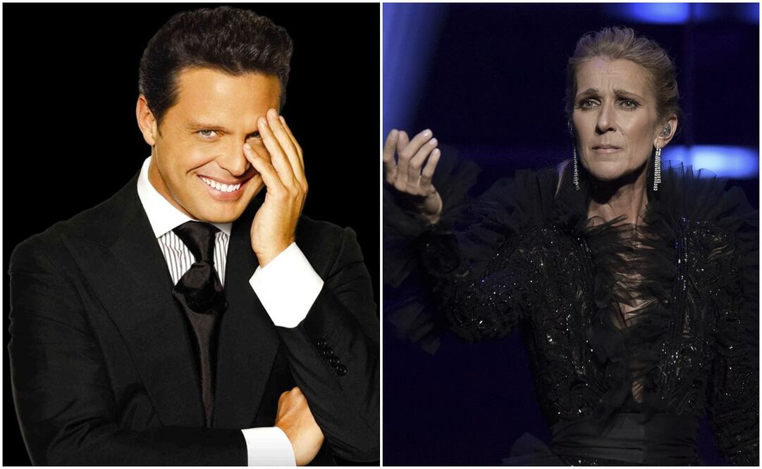 Luis Miguel y Céline Dion. Fotos: Archivo y AP
