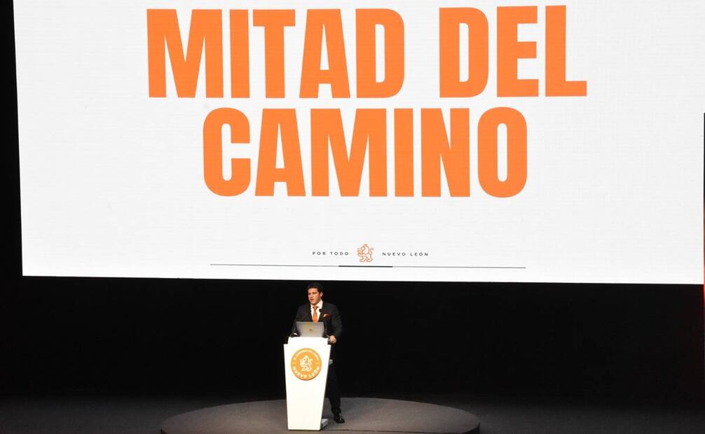 Samuel García, gobernador de Nuevo León, durante su Tercer Informe de Gobierno 27 de octubre de 2024 / Foto: Emilio Vásquez. EL UNIVERSAL