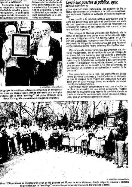 Cuando la Virgen de Guadalupe de Rolando de la Rosa fue censurada en el MAM