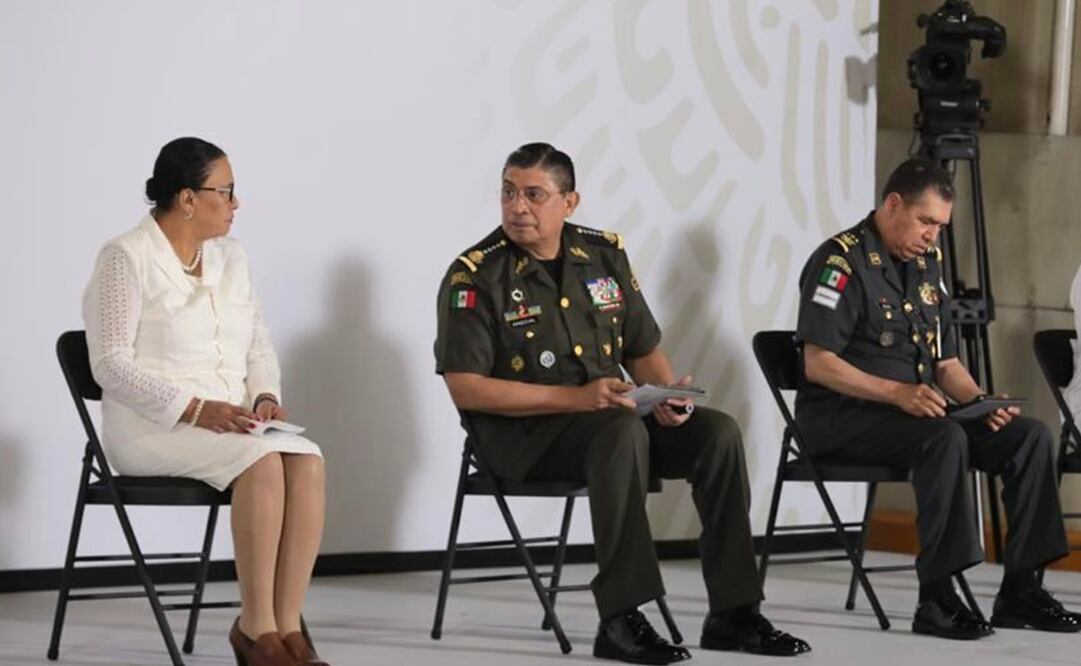 Integrantes del gabinete de Seguridad, entre ellos, la titular de la SSPC, Rosa Icela Rodríguez. Foto: Gobierno de México