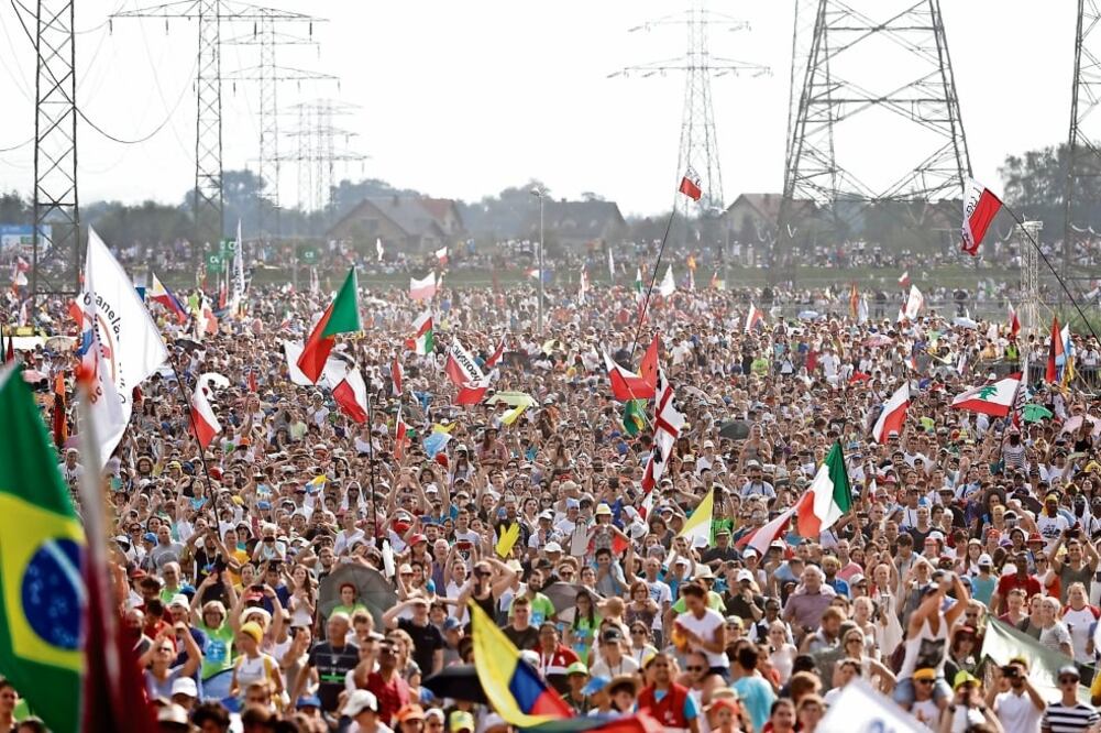 Más de dos millones de jóvenes provenientes de todo el mundo participaron en la misa de clausura de la Jornada Mundial de la Juventud, en Polonia (GREGORIO BORGIA. AP)