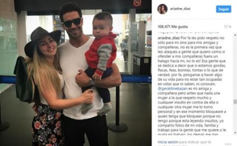 Ariadne Díaz responde a críticas en Instagram