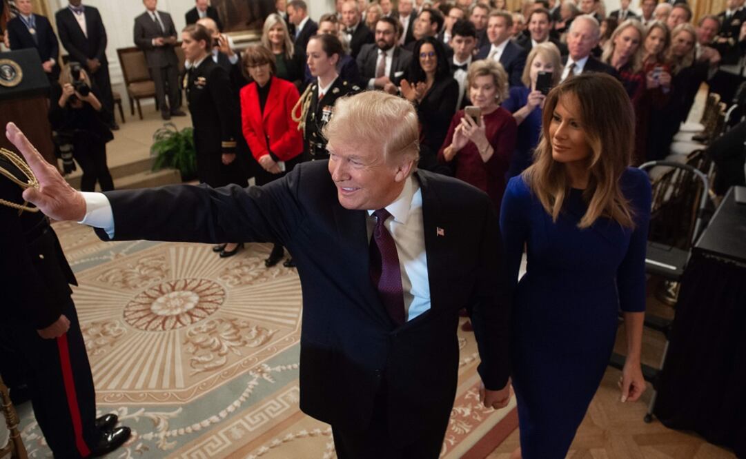 "Queremos libertad de prensa total, es más importante para mí que lo que muchos creen, pero tienes que actuar con respeto en la Casa Blanca”, insistió Trump. Foto: AFP 