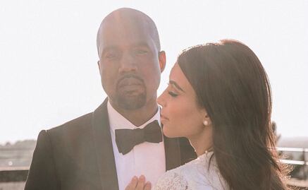 Kim Kardashian presume su vestido de novia en Instagram
