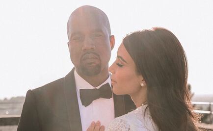 Kim Kardashian presume su vestido de novia en Instagram