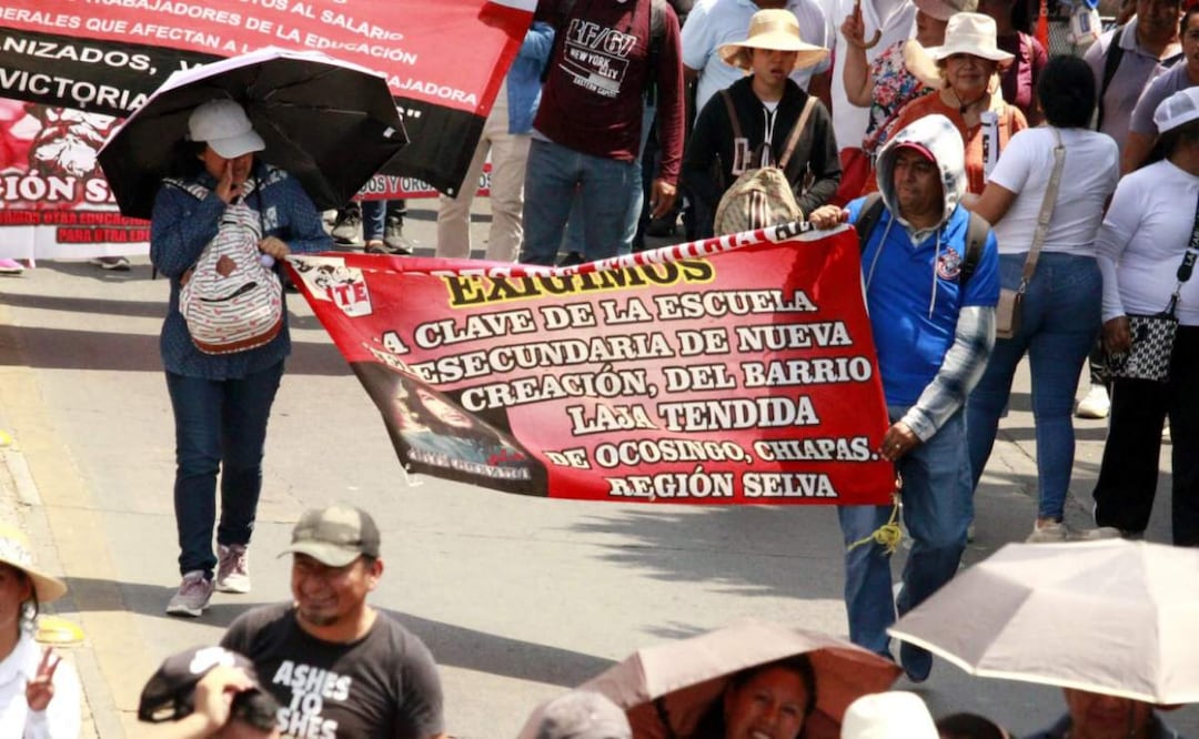 Continúan protestas de la CNTE en Tuxtla Gutiérrez, Chiapas; ocupan inmuebles públicos. Foto: Óscar Gutiérrez / ARCHIVO EL UNIVERSAL