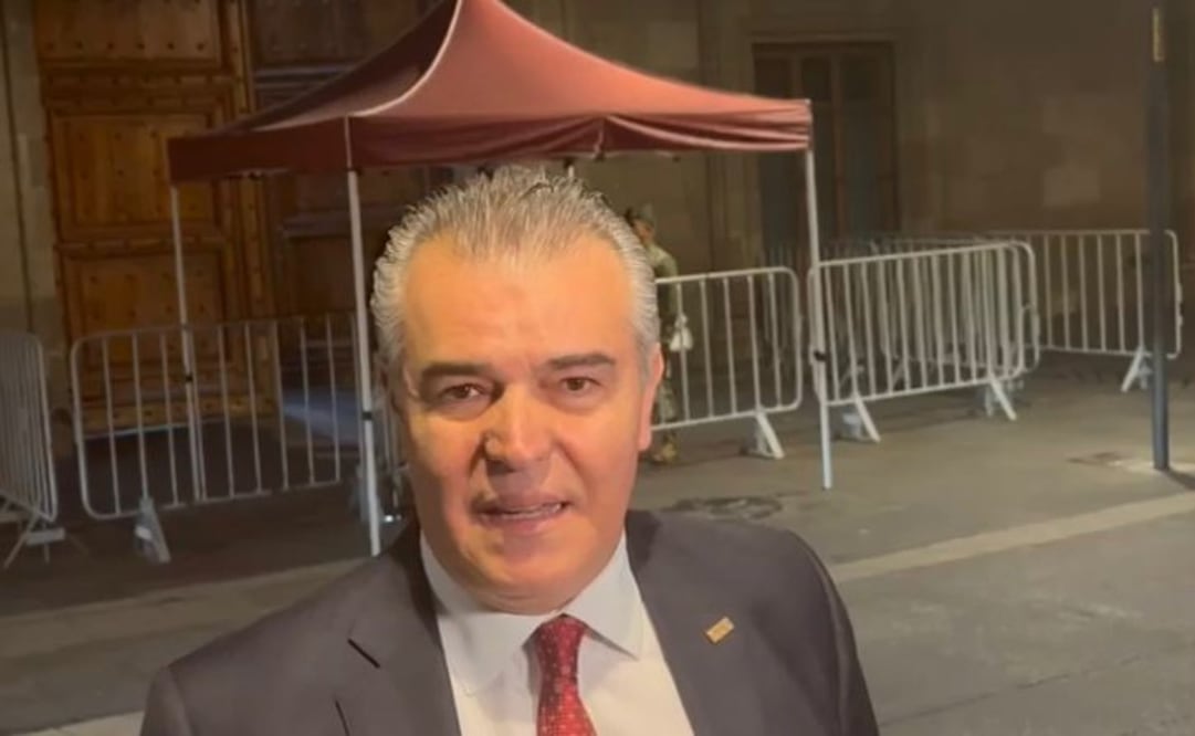 Francisco Cervantes Díaz, presidente del Consejo Coordinador Empresarial, al salir de la reunión con la Presidenta en Palacio Nacional. Foto: Especial