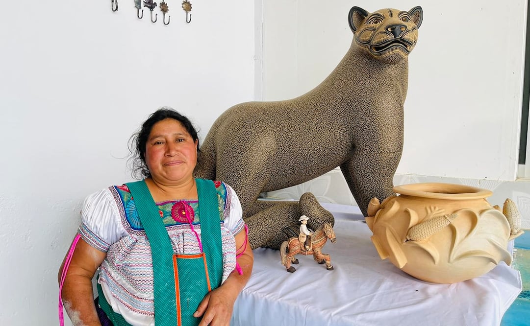 Juana Gómez Ramírez se dijo orgullosa de llevar su arte a España. Foto: Facebook Juana Gómez Ramírez