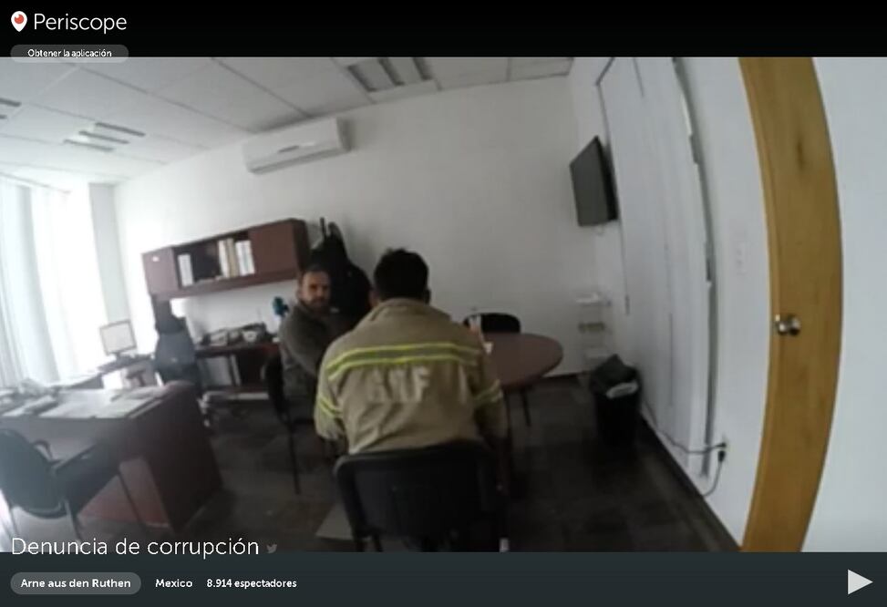 El city manager transmitió en Periscope una reunión este miércoles con el trabajador señalado. /Especial