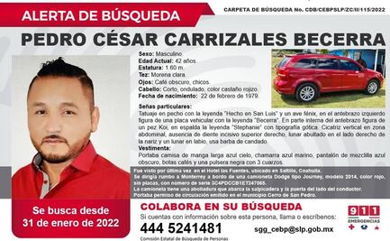 Difunden ficha de búsqueda por reporte de desaparición de Pedro Carrizales “El Mijis"