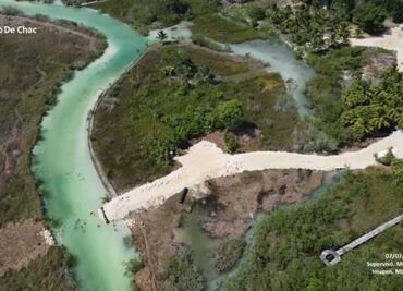 Ciudadanía frena relleno de Arroyo de Chac en Bacalar, cubierto por "error" de Sedena