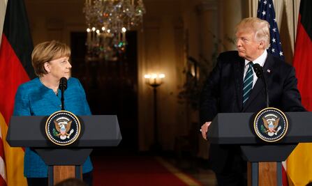 Merkel y Trump, como el agua y el aceite