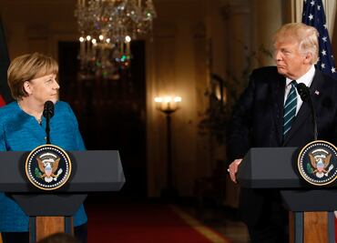 Merkel y Trump, como el agua y el aceite