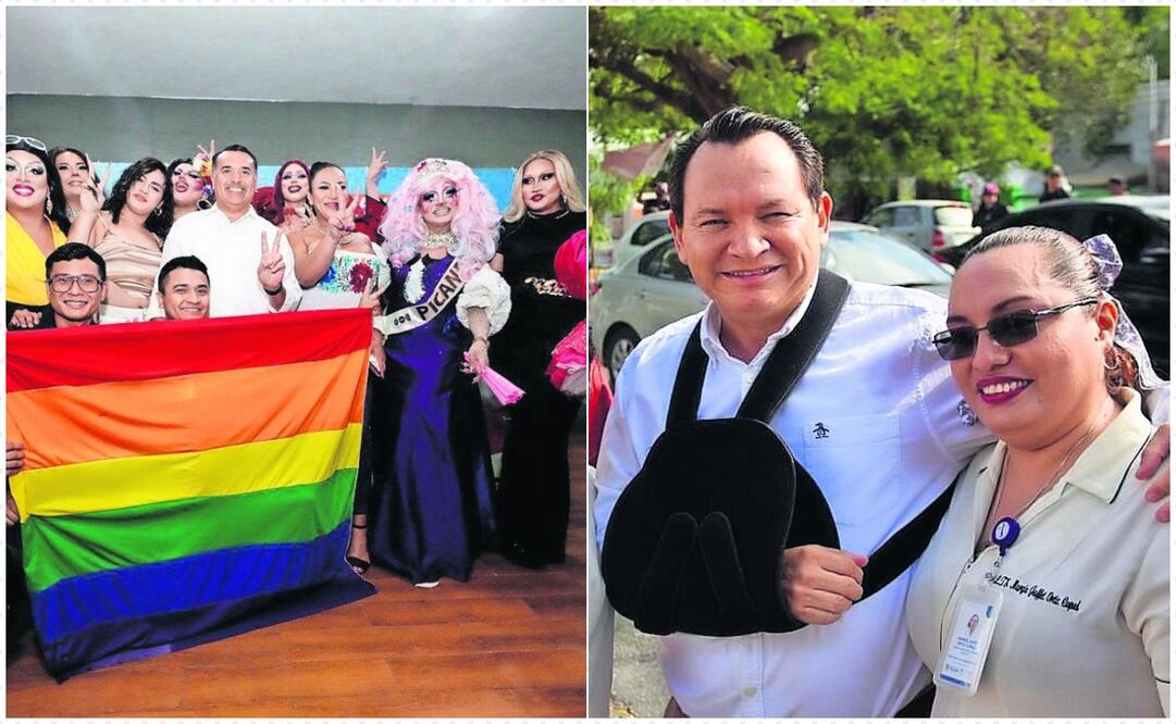 - Renán Barrera se reunió con
miembros de la comunidad LGBT.
- Joaquín Díaz Mena realizó su
primer volanteo presencial.
Foto: Especial