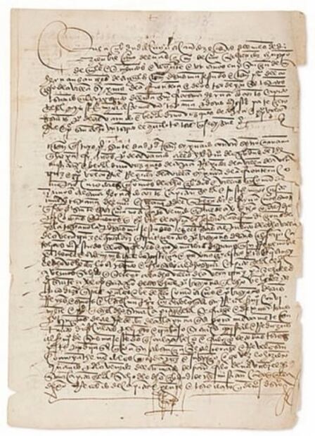 Roban del AGN documento sobre Hernán Cortés; está en venta en EU