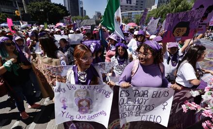 FOTOS: Protestan mujeres contra la violencia de género y a favor de sus derechos en el 8M