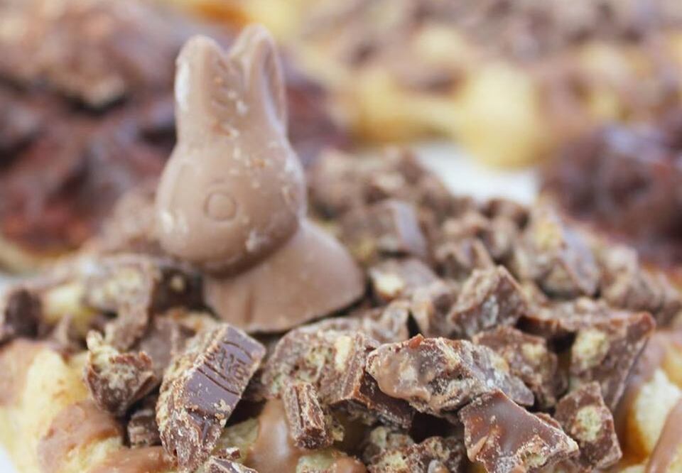Hay conejitos de chocolate en malteadas y en waffles / Foto: Göffret