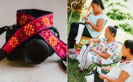 Artesanas mayas emprenden con correas para cámaras 