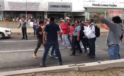 VIDEOS: Con bloqueos, maestros desquician el tráfico en Periférico; automovilistas se enfrentan a docentes