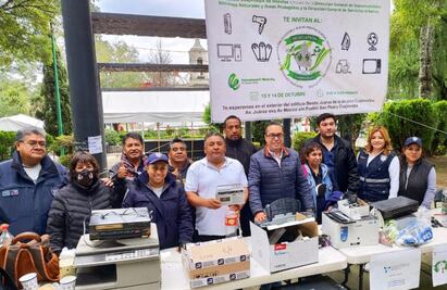 Junta Cuajimalpa 5 toneladas de “basura electrónica”