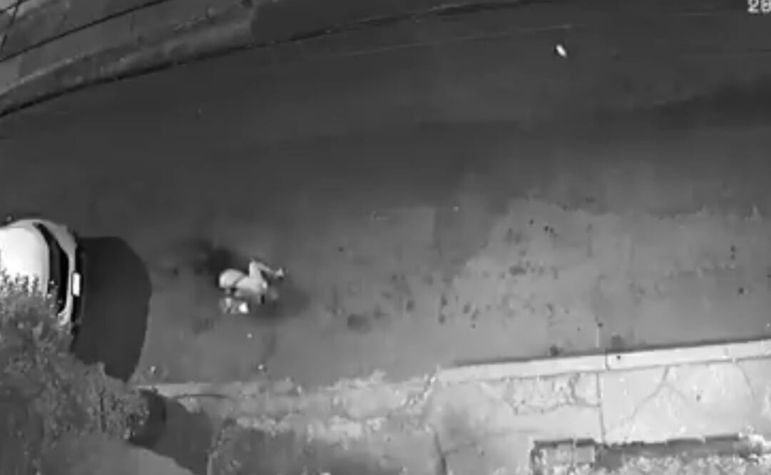 Paramédicos trasladaron al hospital al peatón por un proyectil que recibió en el pecho y otro en la mano izquierda