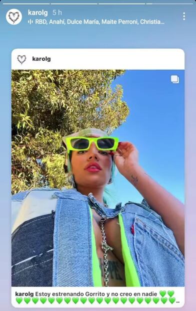 Karol G presume su amor por las canciones de RBD