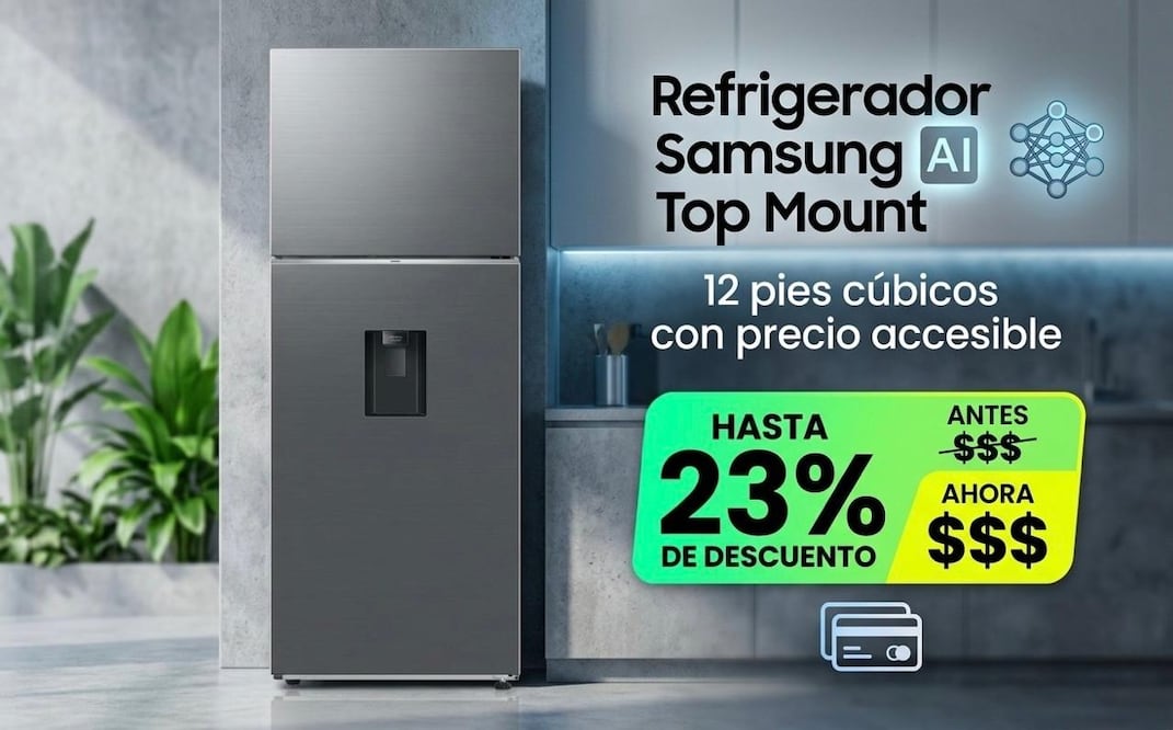 Uno de los mayores atractivos de este refrigerador es la integración de funciones de inteligencia artificial que ayudan a mejorar la eficiencia energética. Foto: IA