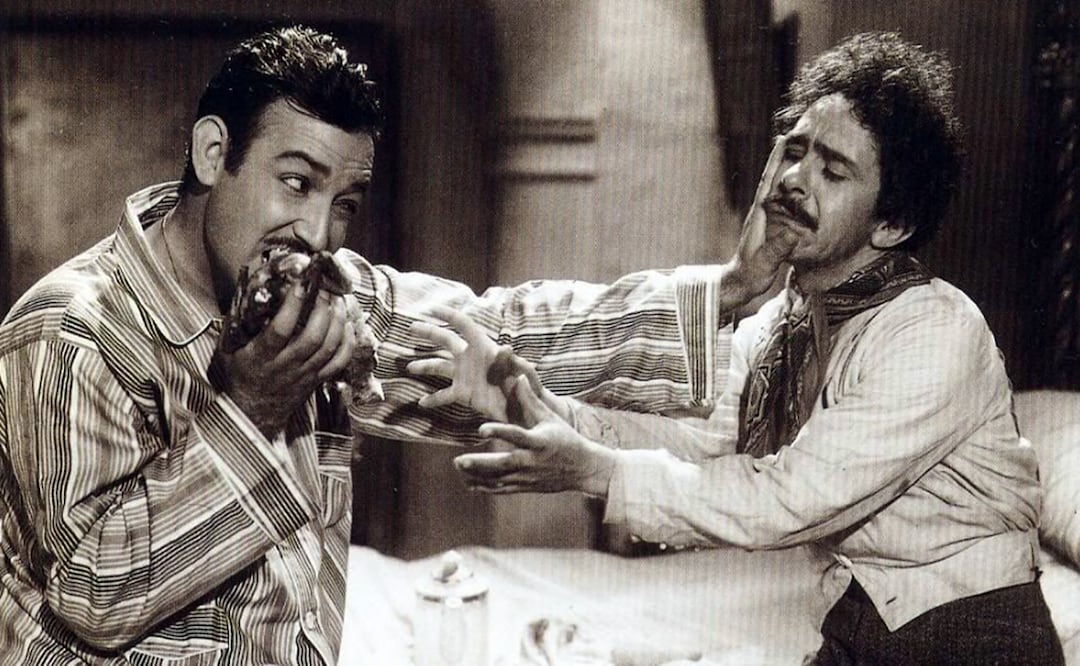 Jorge Negrete y “El Chicote” en una escena de la película "No basta ser charro".