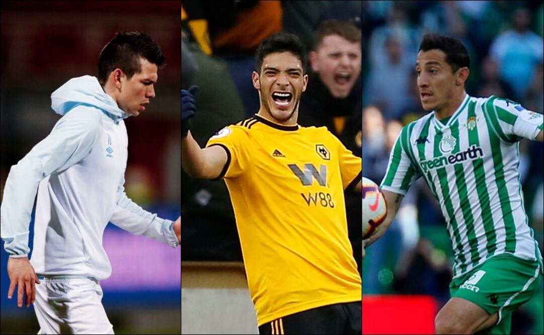 Hirving Lozano, Raúl Jiménez y Andrés Guardado. Foto: Especial