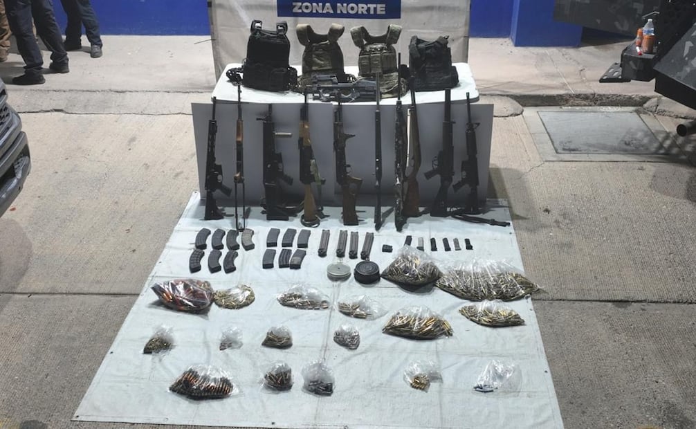 Los detenidos y lo asegurado fueron puestos a disposición de la autoridad correspondiente. Foto: Secretaría de Seguridad Pública del Estado