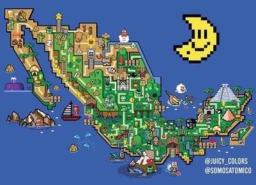 El mapa de México inspirado en Super Mario World