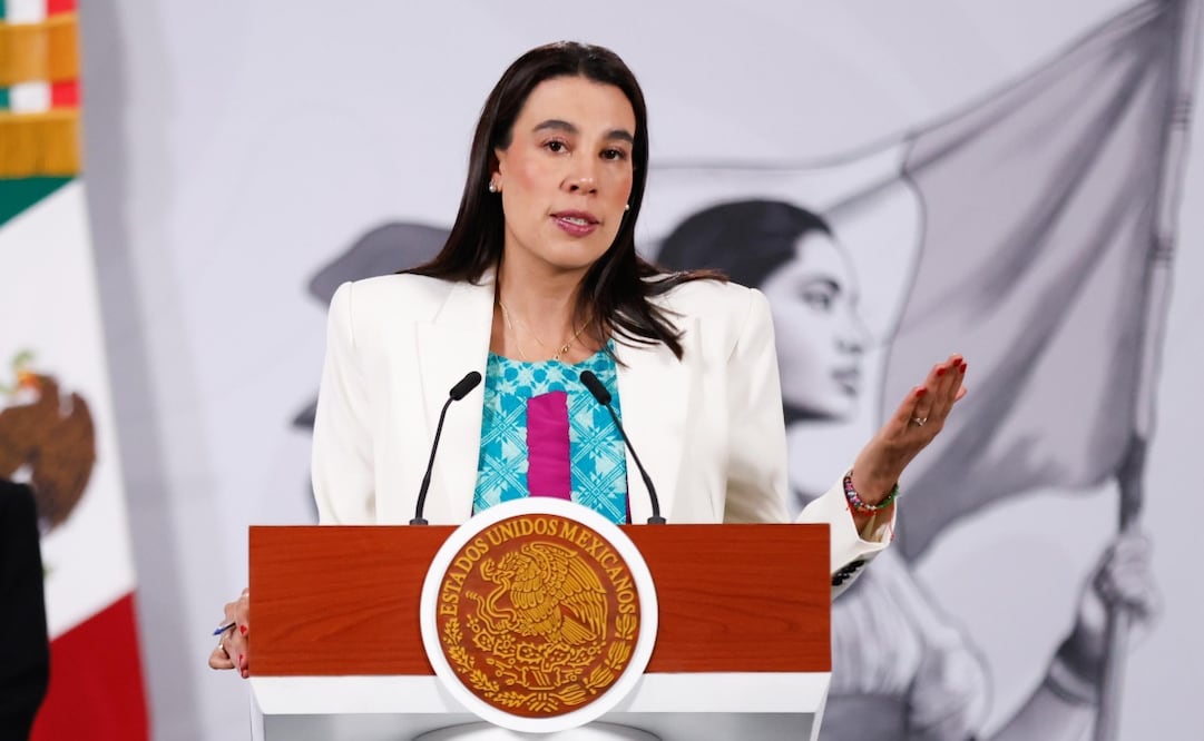 Josefina Rodríguez Zamora, secretaria de Turismo (Sectur), en la conferencia matutina del 11 de diciembre de 2025. Foto: Diego Simón/EL UNIVERSAL