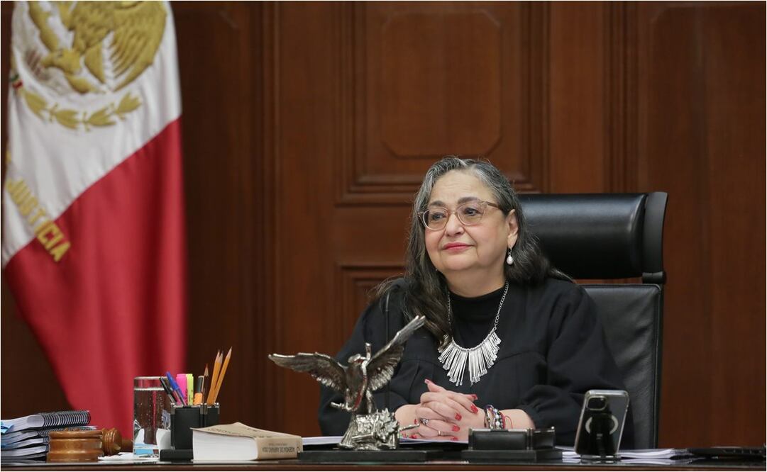 Ministra presidenta de la Suprema Corte de Justicia de la Nación, Norma Piña, en sesión para invalidar una parte de la reforma judicial este 5 de noviembre del 2024. Foto: Especial
