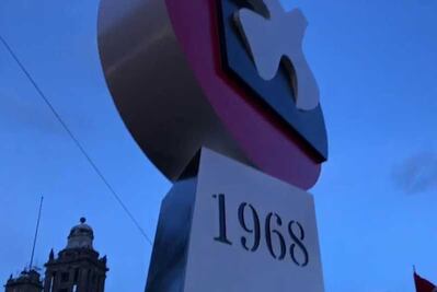 Así es el antimonumento del 68 en el Zócalo