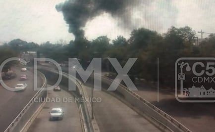 Se registra incendio en depósito de vehículos sobre la carretera México-Toluca