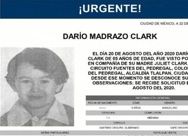 Activan Alerta Amber para localizar al pequeño Darío, de cinco años de edad