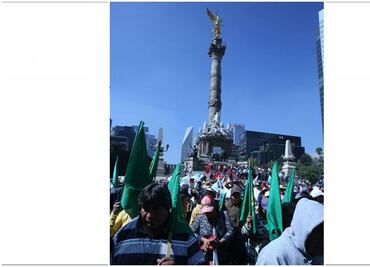 Campesinos cambian de ruta; van a San Lázaro