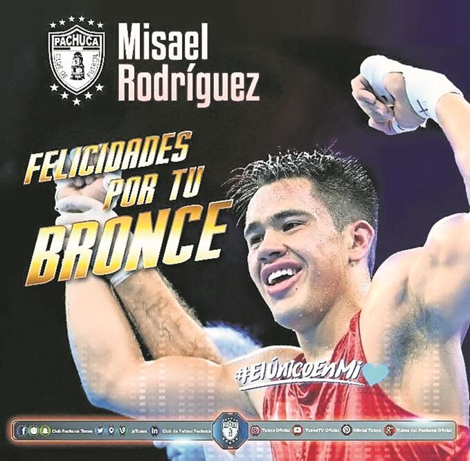 Los Tuzos del Pachuca celebraron el bronce del pugilista mexicano (TWITTER)