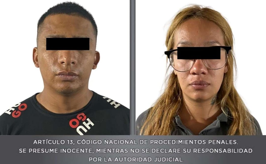 Los detenidos fueron identificados como  José David “N”, alías “Avatar”, identificado como integrante de una célula delictiva vinculada a una organización criminal con orígenes en el estado de Jalisco y unto con él fue capturada Noemí “N”. Foto: Especial