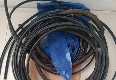 Recuperan 200 kilos de cable robado en Coyoacán; seis hombres fueron detenidos tras cerco virtual