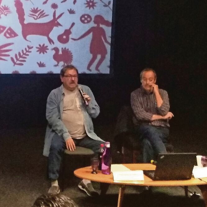 Paco Ignacio Taibo II y Fritz Glockner. Foto: ESPECIAL