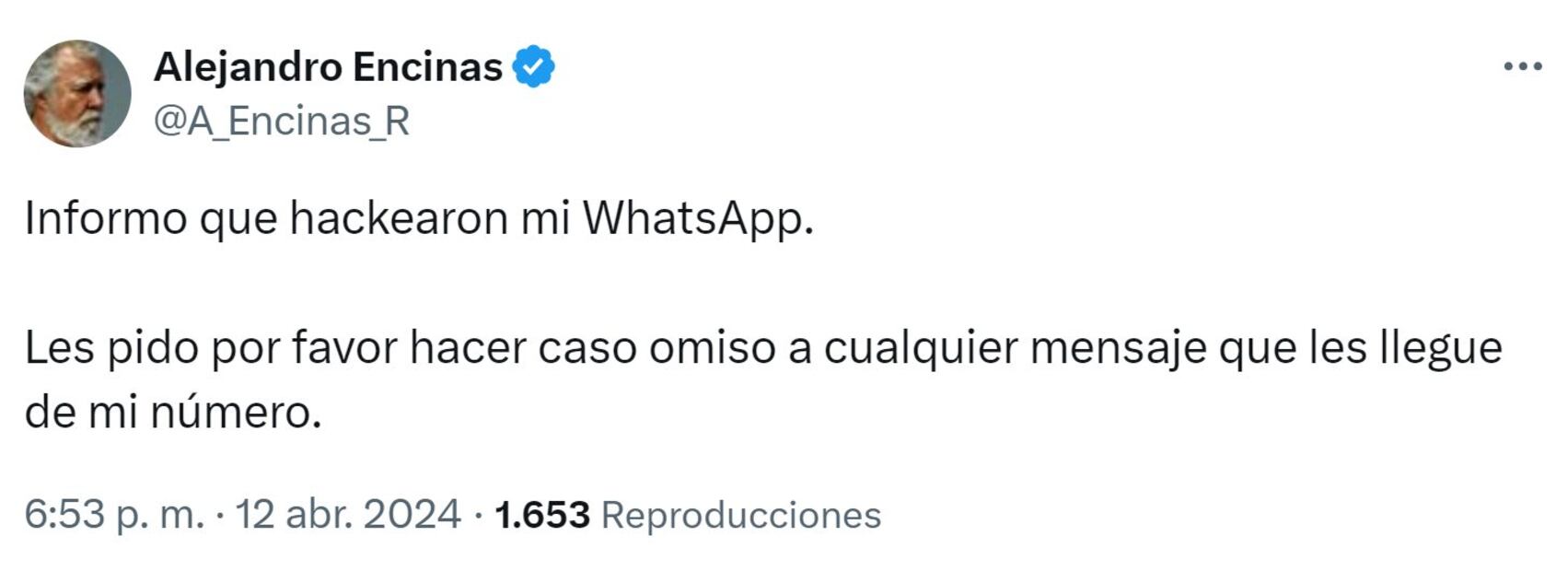 Alejandro Encinas, me hackearon, informa. Foto: Especial