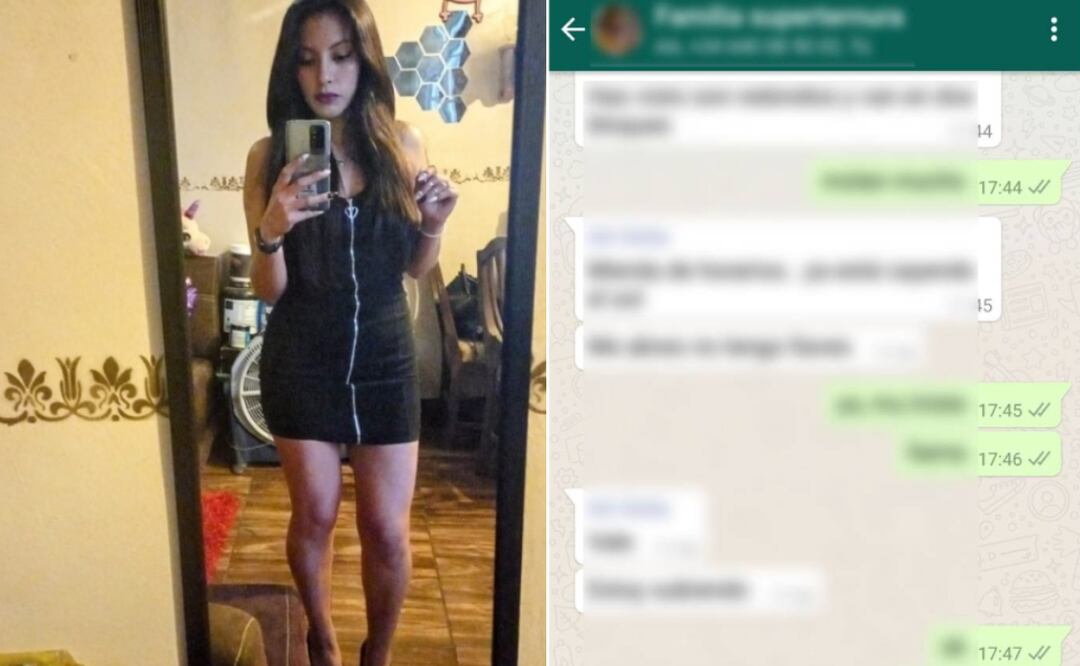 Foto: Facebook Citlalli Diaz Resendiz/Genérica/El Universal/ El primer mensaje fue enviado a las 5:48 de la tarde donde les avisa que se quedara con su amiga durante unos meses