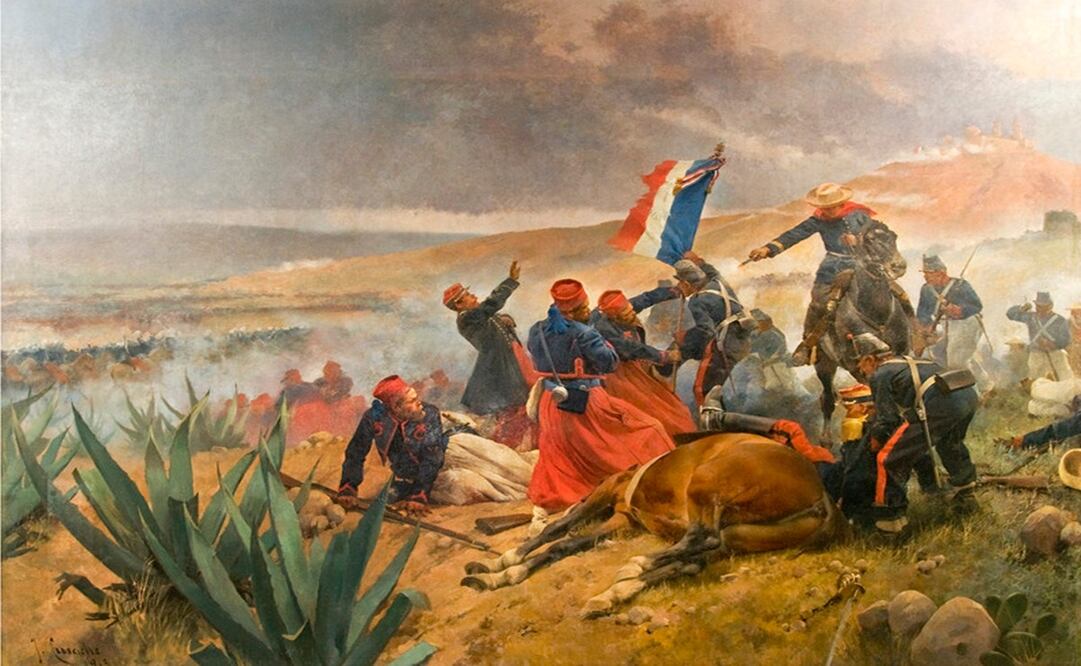 El 5 de mayo es la fecha en que se conmemora la histórica Batalla de Puebla - Foto: Pintura de José Cusachs vía Mediateca INAH